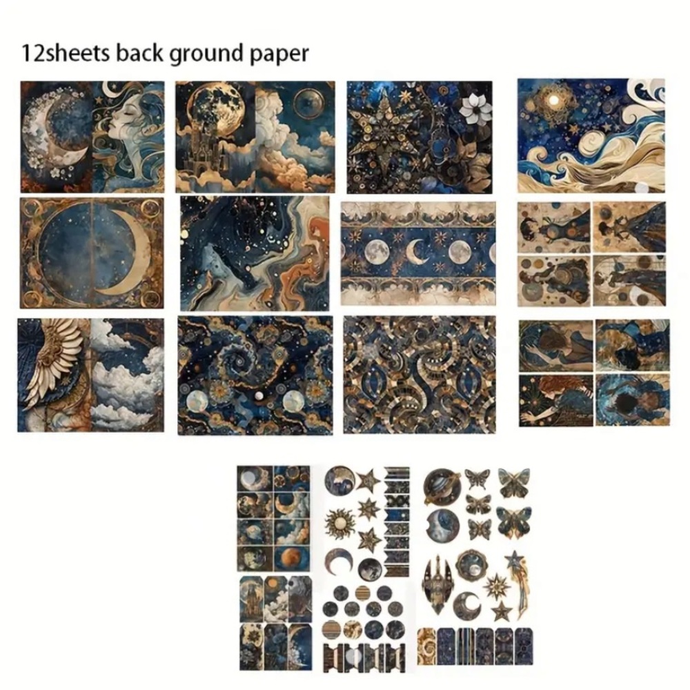 Celestial Cosmic Steampunk - 50+pcs Scrapbook, Journaling, Stickers, DIY NEW